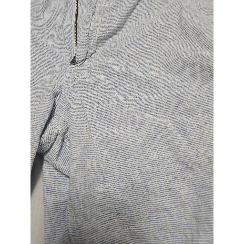 J Crew Shorts Mens 34 Blue White‎ Striped Linen Cotton Summer Casual Lightweight